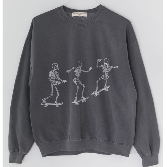 urban outfitters green skeleton sweatshirt